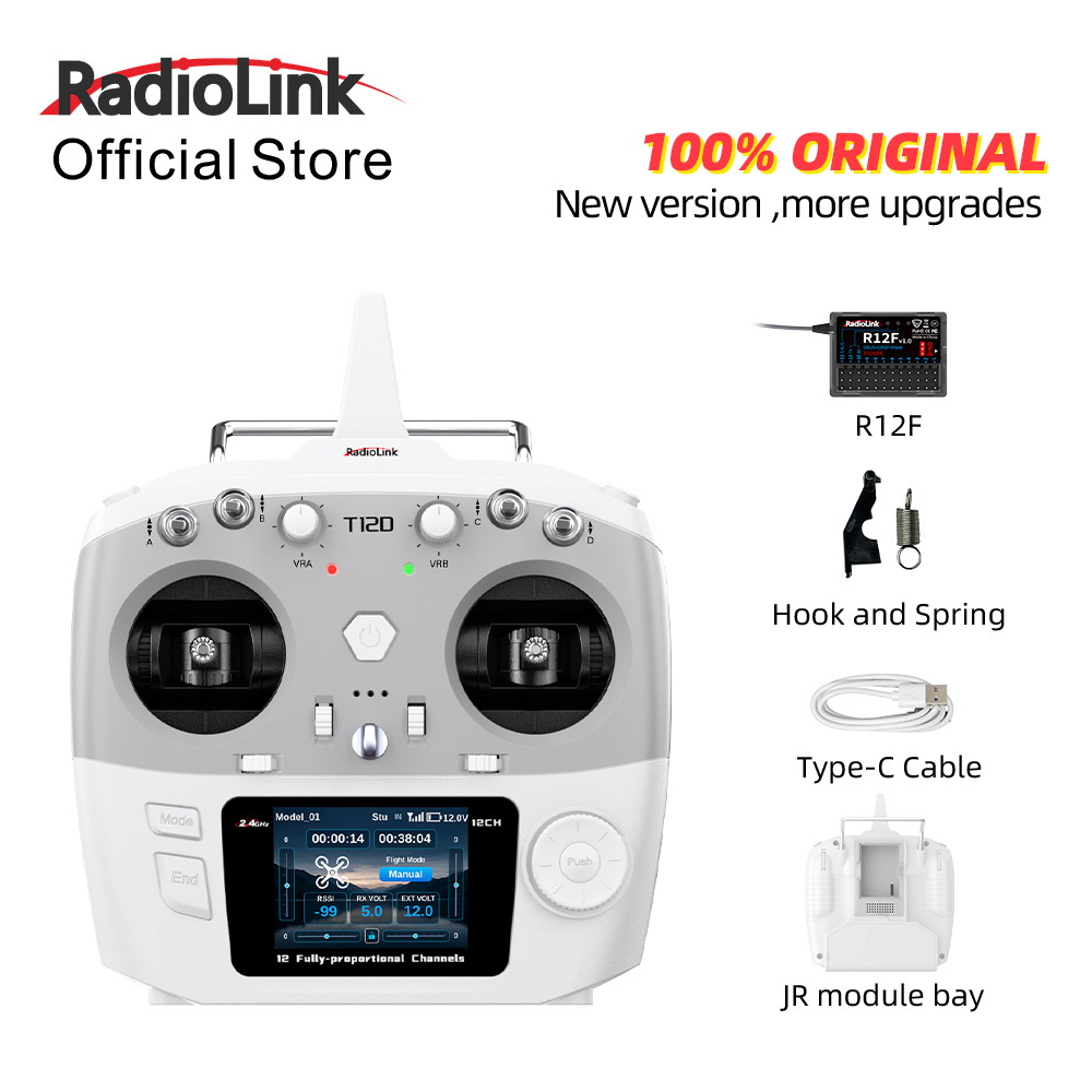 Drone Gimbal Controller - RadioLink T12D JR Modülü, 12 Kanal,